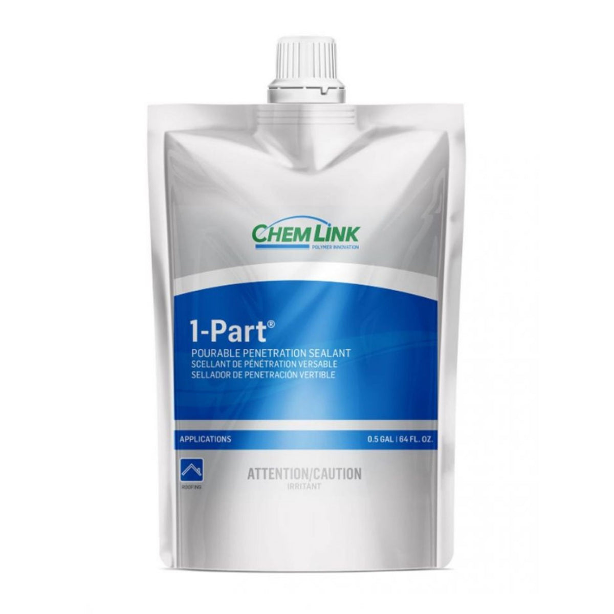 ChemLink - 1-Part Pourable Penetration Sealant Grey 1/2 Gallon Pouch