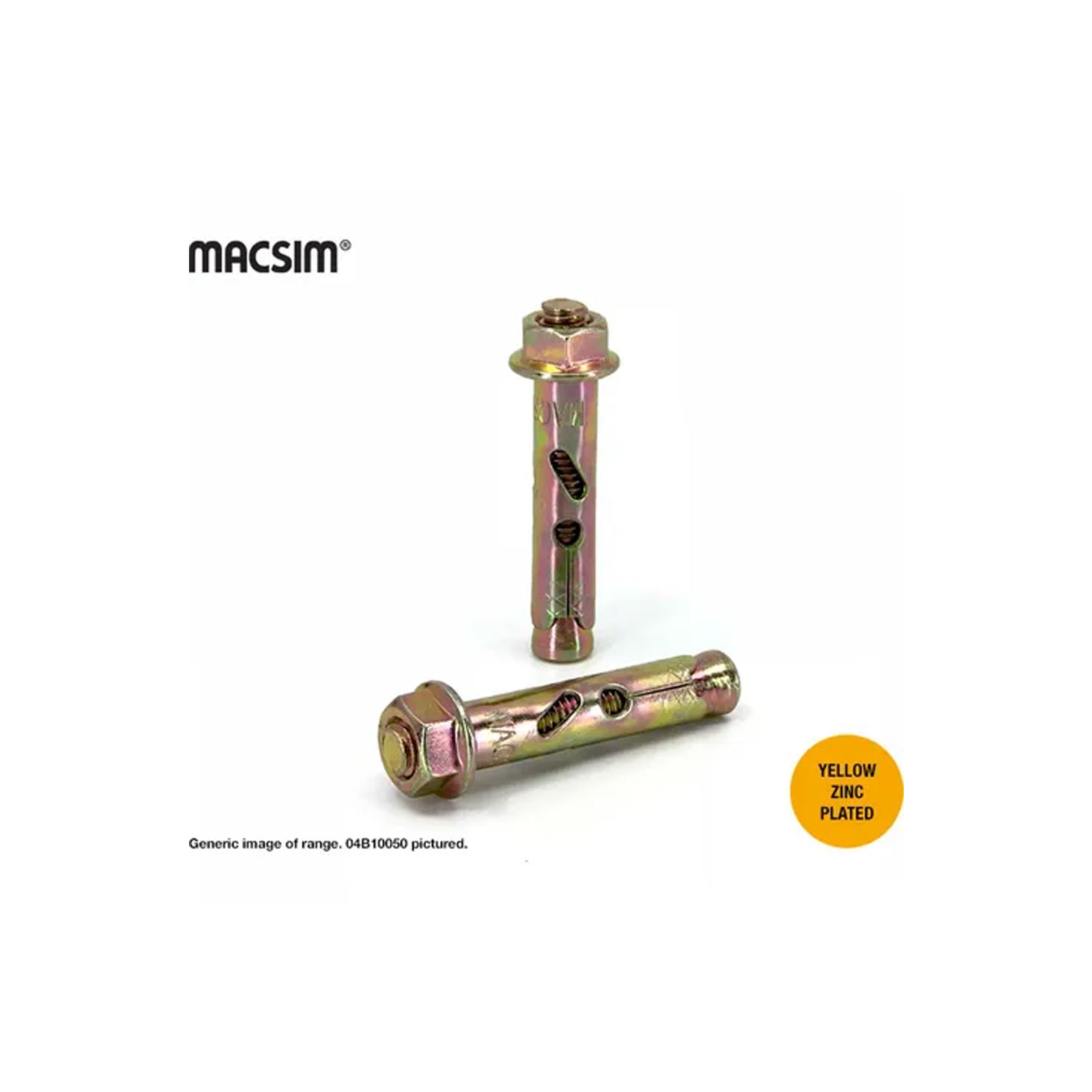 MACSIM Hex Masonbolt YZP N/B (Box 50)