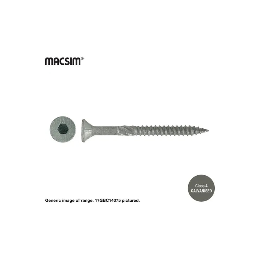 Macsim Batten Screws Type 17: 14- 10 x 100mm Box 500