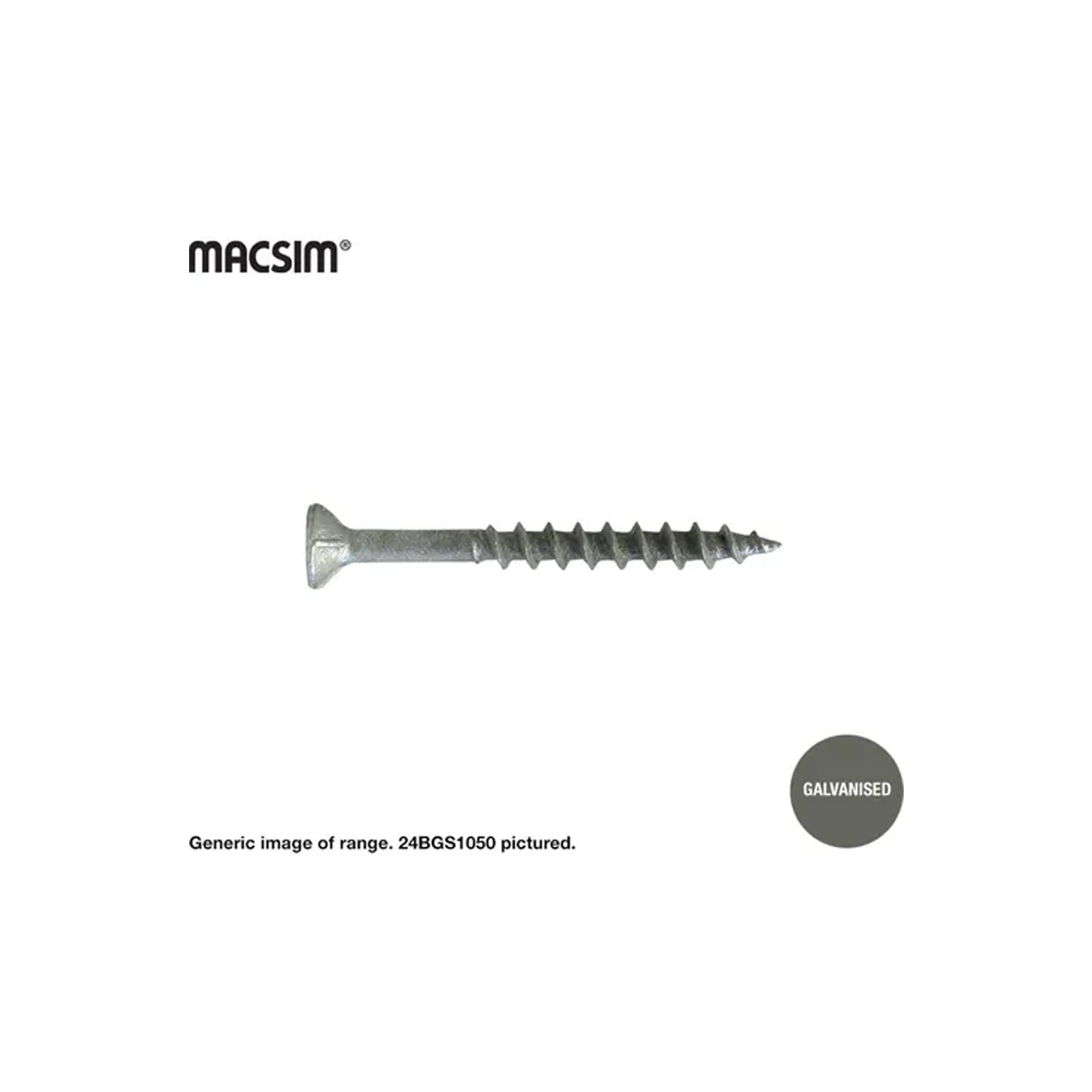 MACSIM Gal Chipboard Sq Drive Screw 8g
