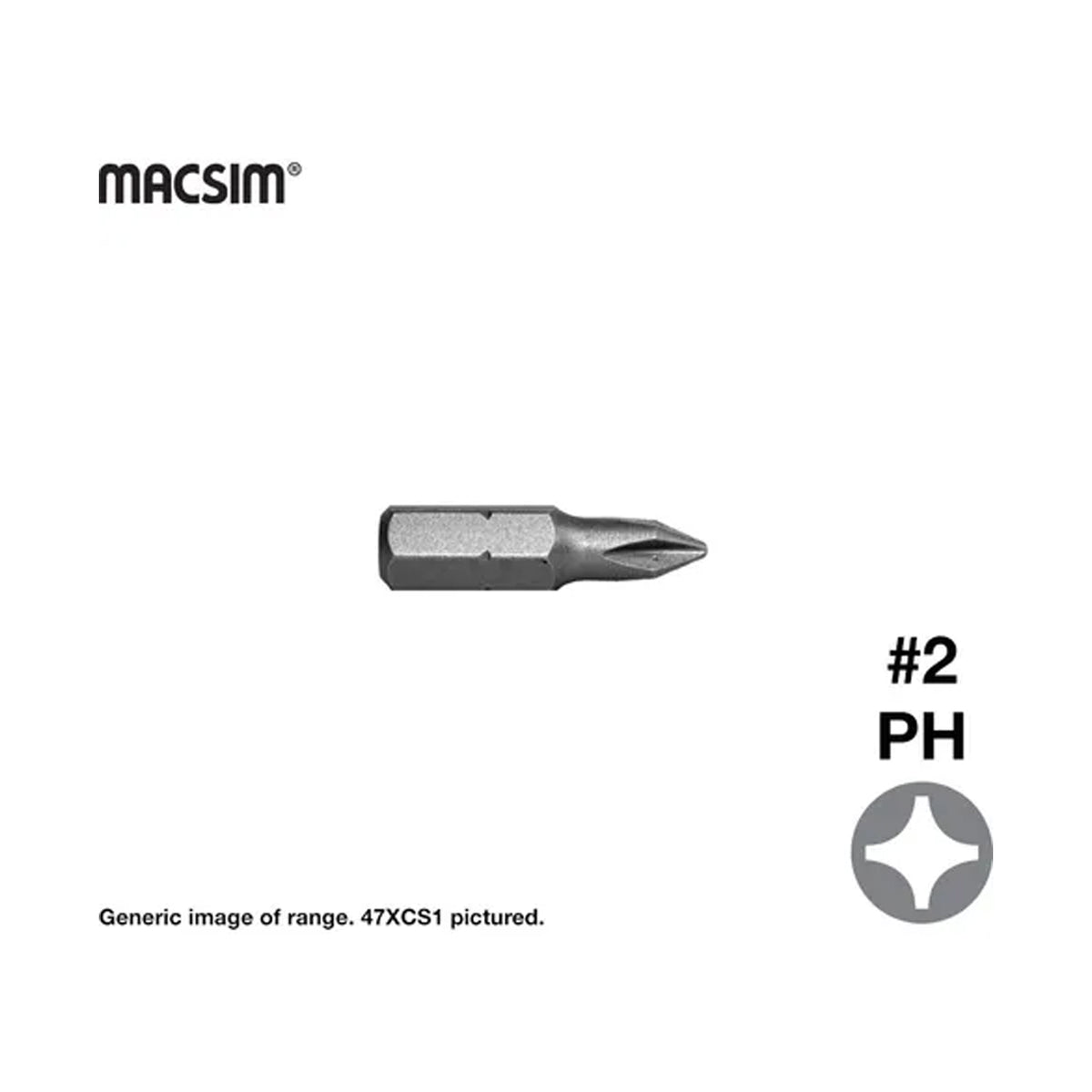 MACSIM Phillips Bit: No. 2 - Bulk Pack